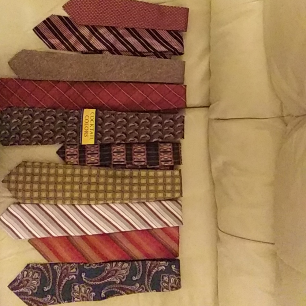 Men's Ties bundle of 10 silk ties